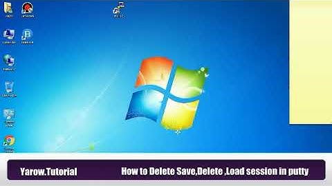 How to Delete Save,Delete ,Load session in putty