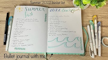 Summer bucket list ideas || bullet journal with me!
