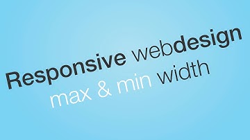 Responsive design met grenzen in 4K - max-width / min-width - HTML & CSS (Dutch/NL Tutorial)