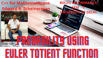 C++ lec 43 Probability using Euler Totient function