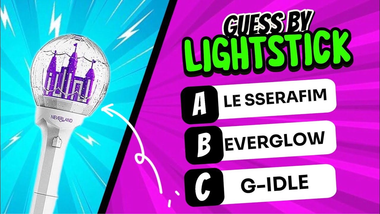 GUESS THE KPOP GROUP BY THE LIGHTSTICK 🌟 [MULTIPLE CHOICE] KPOP QUIZ 2024 #kpopgames #kpopquiz #bts