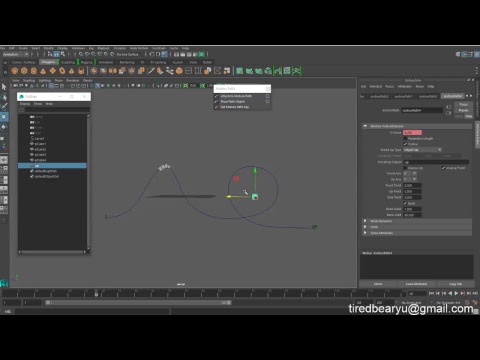maya 튜토리얼 기본 에니메이션 04-2 모션패스 motion path 02 - YouTube