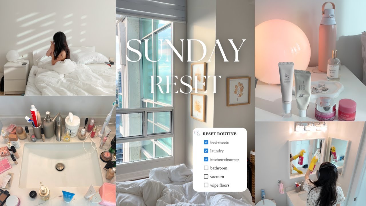 sunday reset routine 🫧 deep clean with me & prep for the week