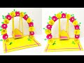 Easy & Beautiful Janmashtami Jhula decoration ideas at home | Janmashtami Jhula Making | Paper Swing