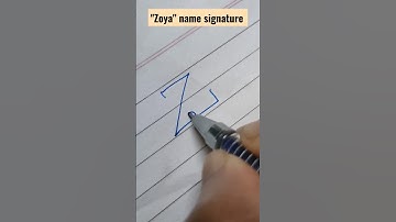 "Zoya" name signature #shorts #calligraphy #art #names #signature #zoya #calligraphy #signature