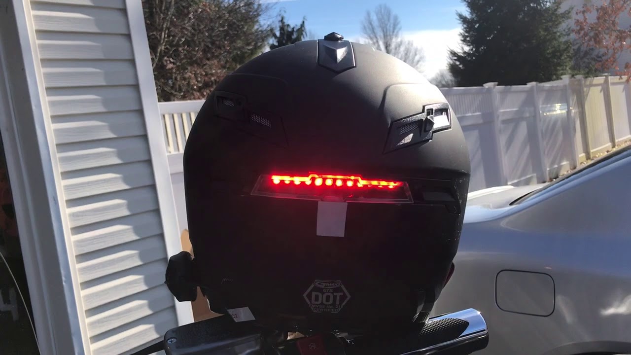 Motorcycle Helmet Brake LED Light - YouTube