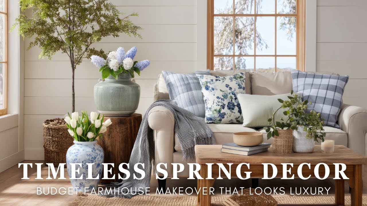 Budget Farmhouse Makeover That Looks Luxury | Timeless Spring Decor Ideas