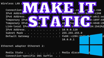How to make a static ip address in Windows 11