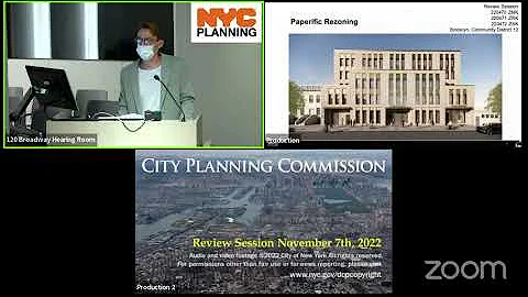 November 7th, 2022: City Planning Commission Review Session