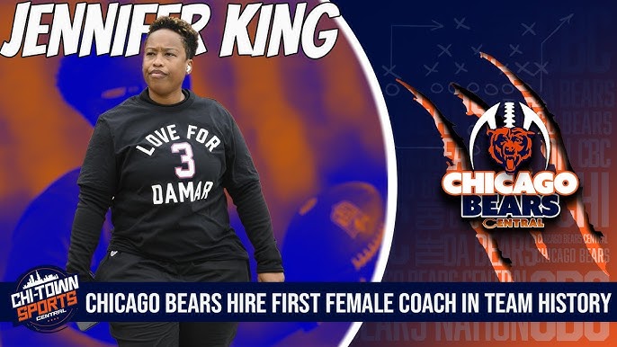 Chicago Bears Hire Jennifer King As Assistant RB Coach First Female Coach  In Team History - YouTube