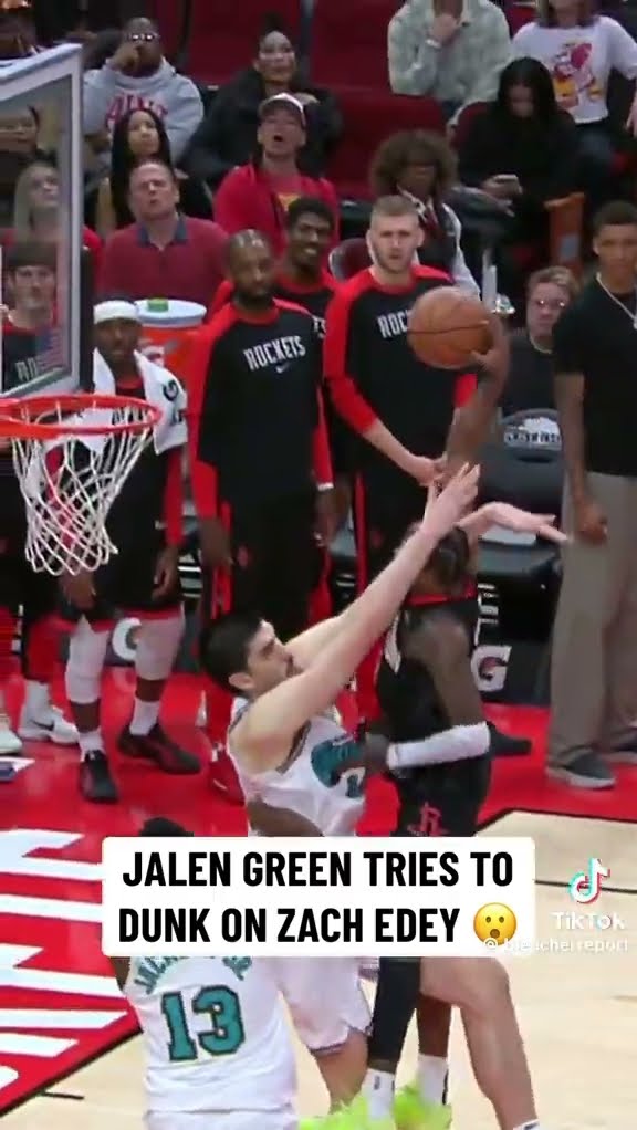 Can’t believe he tried this dunk #hoodnews #jalengreen #zachedey #NBA #basketball #sports #omg #how