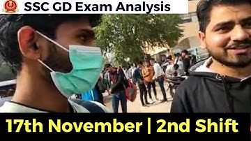 SSC GD Analysis 2021 | 17 November Shift 2 | SSC GD Constable Exam Review + Asked Questions