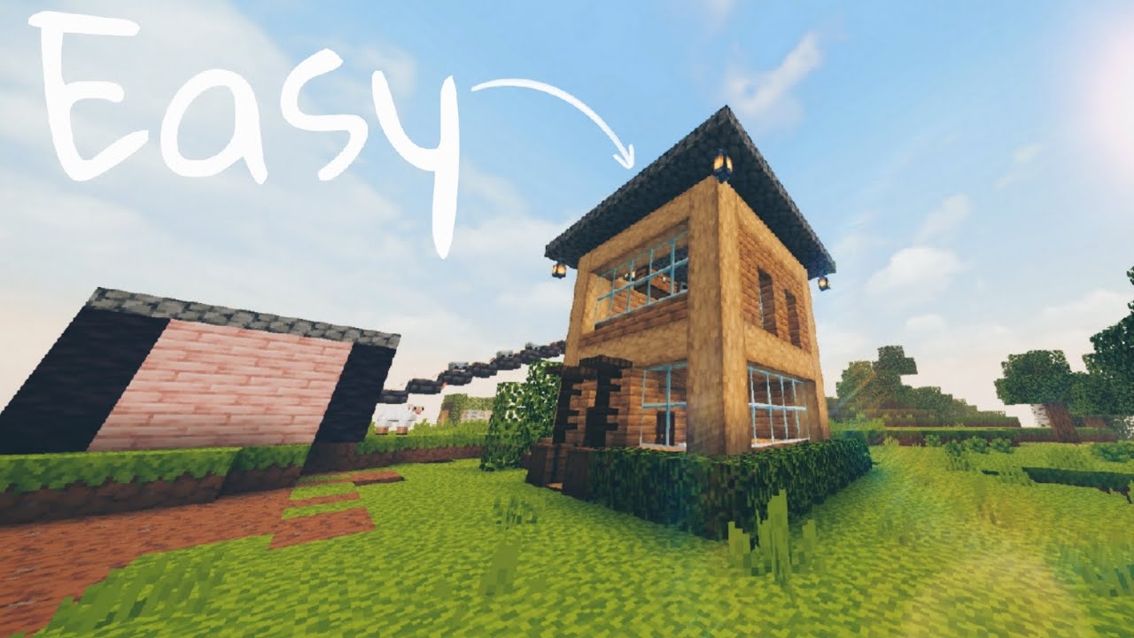 Minecraft: Best survival easy starter house | tutorial 🏡 - YouTube