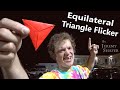 Equilateral triangle flicker frisbee and boomerang easy origami