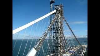 Time Lapse Video San Francisco Bay Bridge Construction -Tower Looking East