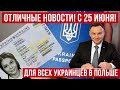 Отличные новости для ВСЕХ украинцев в Польше! с 25 июня! биометрический паспорт!