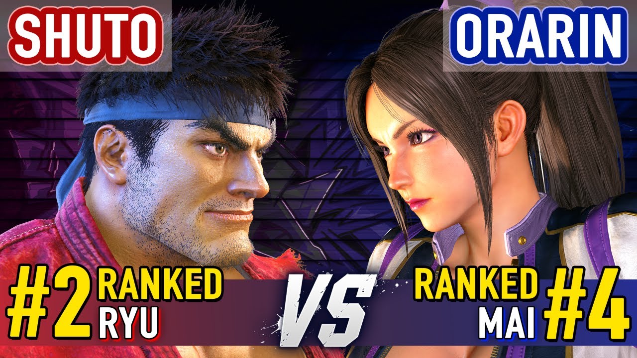 SF6 ▰ SHUTO (#2 Ranked Ryu) vs ORARIN (#4 Ranked Mai) ▰ Street Fighter 6 High Level Gameplay