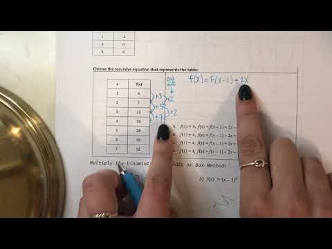 Recursive Equation: Quadratic