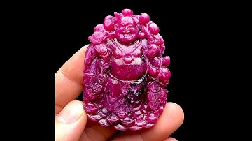 Mặt Phật Di Lặc - Đá Ruby Tự Nhiên #MRB-230204-06