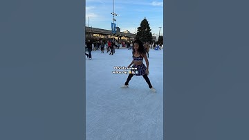 Outdoor skating on a warm day! #youtubeshorts #figureskaters #iceskating #figureskatinglife #spins