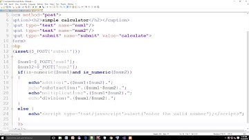 simple calculator using php(vtu web 8th lab program)