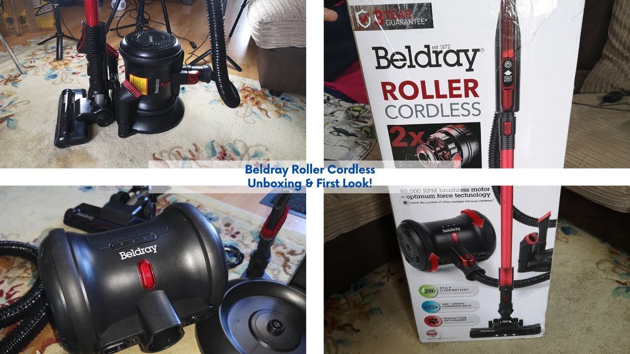 Beldray BEL0993EGFOB Roller Cordless Vacuum Cleaner - Unboxing & First  Look! 