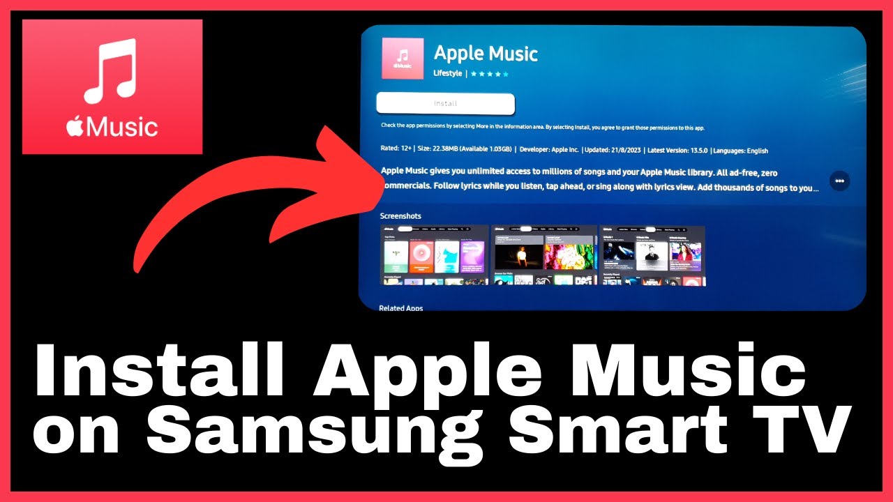 How to Install Apple Music on Samsung Smart Tv - YouTube