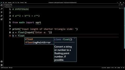 Python program to calculate the hypotenuse of a right angled triangle in Hindi | Python Tutorial