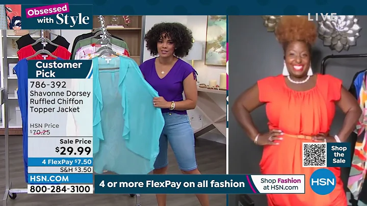 Shavonne Dorsey Ruffled Chiffon Topper Jacket