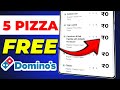 5 DOMINOS PIZZA in ₹0 मे😋|dominos coupon code today|zomato coupon code today| Domino's Pizza offer
