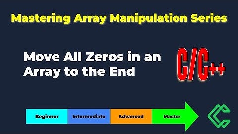 Move All Zeros in an Array to the End | #Coding #interview #programming