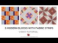 3 modern blocks with strips