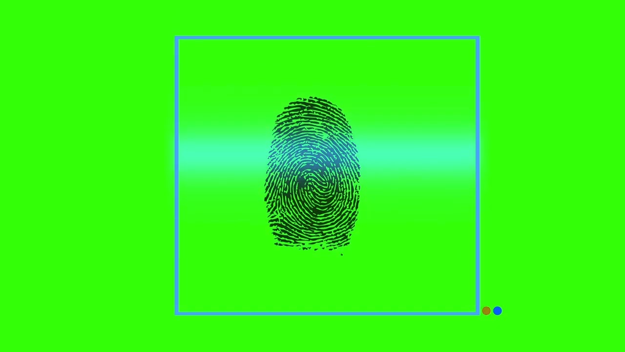 Thumb Scan Green screen l Finger Print Scanning l HD