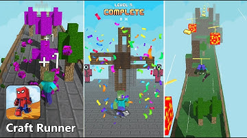 Craft Runner Game, Hyper Casual Game All Levels Gameplay | Minecraft