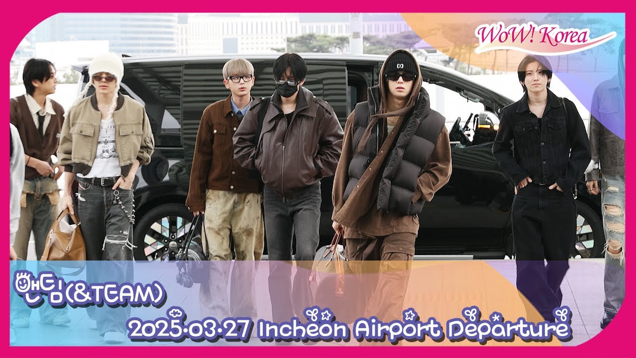 [4K] &TEAM、しばらく韓国のファンたちとお別れです...「ビジュアル男神たちが去っていくから天気が曇りますね」