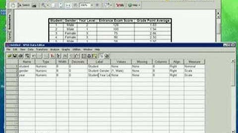 SPSS Lecture Series 1 of 5  - Data Entry