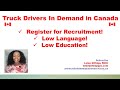 Truck Drivers in Demand in Canada / Truck Driver Recruitment in new Brunswick