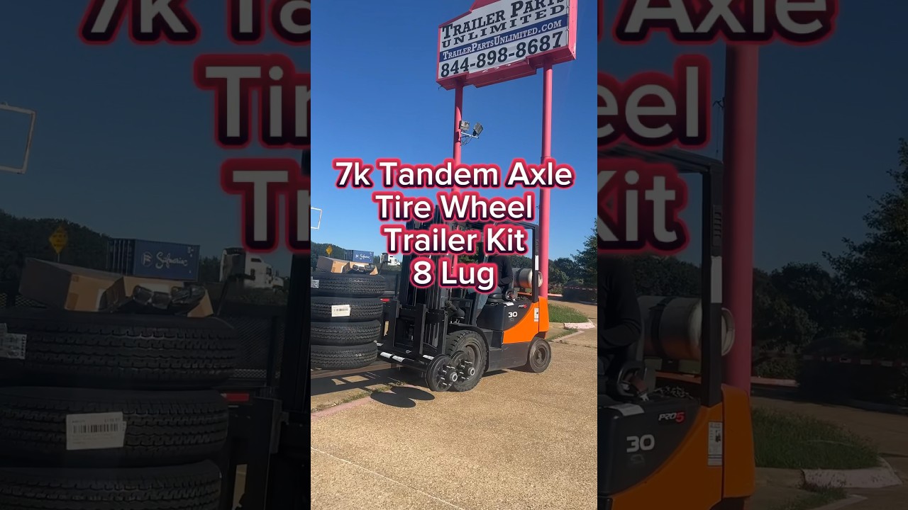7k Tandem AxleTire Wheel Trailer Kit 8 Lug. In store pick up.