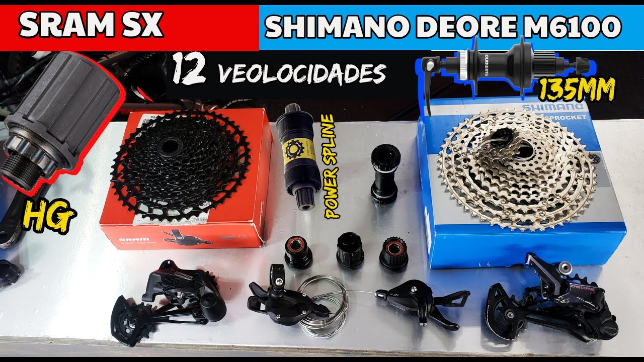 SRAM SX vs SHIMANO DEORE 12V DIFERENCIAS CALIDAD PRECIO/CICLISMO  COMPONENTES BICICLETAS - YouTube