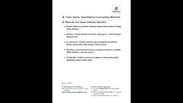 35 - Quantitative Forecasting Methods