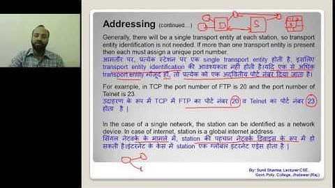 CS 306 3.2.1 Transport Protocol Mechanisms: Addressing | By SUNIL SHARMA GPC JHALAWAR