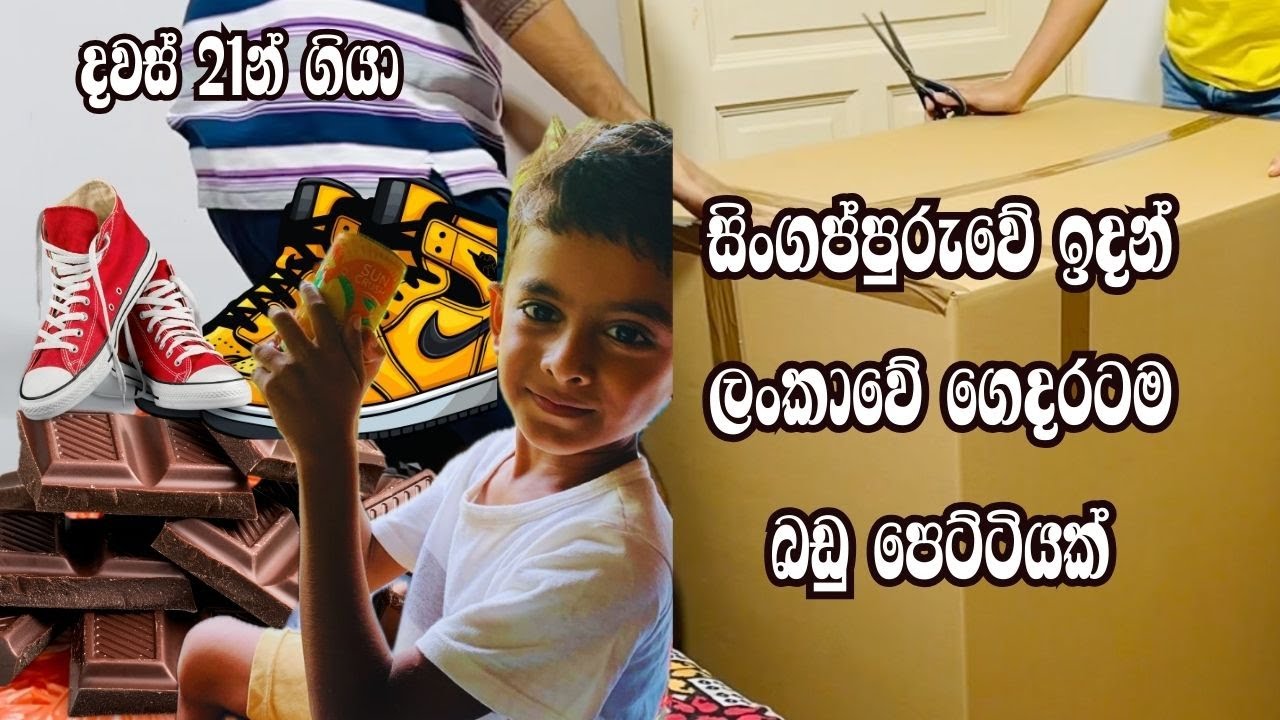 🇸🇬 සිංගප්පුරුවේ ඉදන් ලංකාවට බඩු පෙට්ටියක් 🇱🇰 | Door-to-door delivery | දවස් 21කින් ගෙදරටම