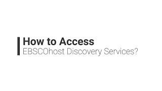 DLSU-D Library Module 2:  How To Search Library Resources Using EBSCOhost Discovery Service