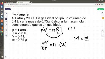 Gases ideales y masa molar + Programa en python
