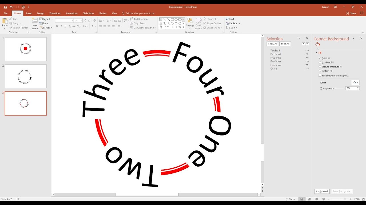 How To Make Text Follow A Circular Path In Powerpoint Youtube