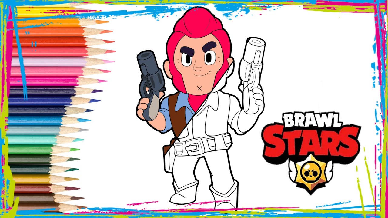 Colt Brawl Stars Coloring. Раскраска Кольт Бравл Старс | Kapelka