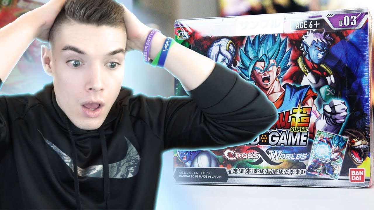 dokkan battle bot AMAZING SSJ4 SECRET RARE PULL?! NEW Dragon Ball Super Cross Worlds Booster Box Opening