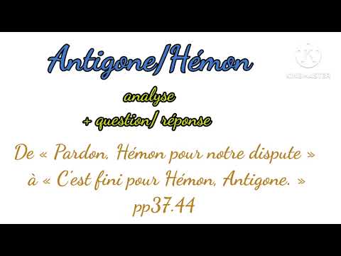 1bac Antigone analyse la scène 6 تحليل المشهد السادس page: 37,44 question /réponse