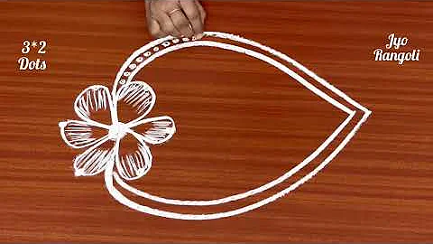 Easy New Year Rangoli🌷3*2 Dots Rangoli 🌷New Year Rangoli 🌷Happy New Year Kolam🌷Jyo Rangoli🌷