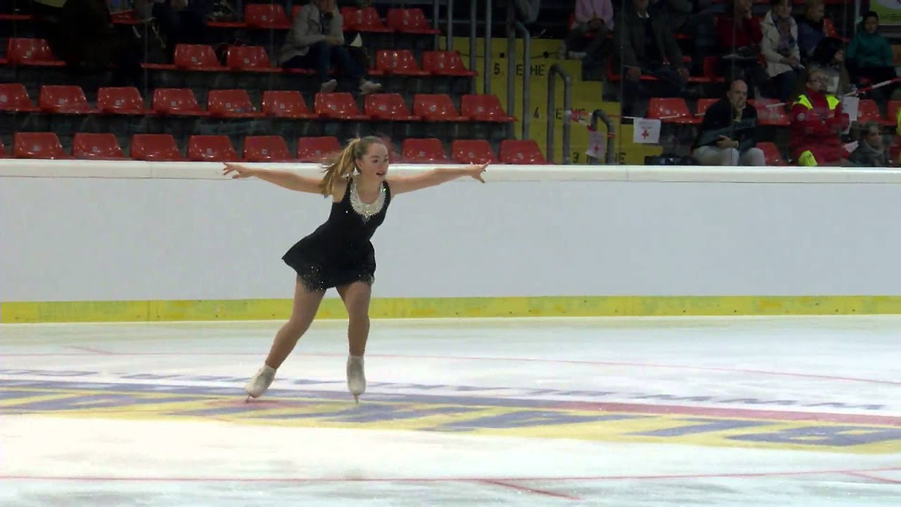 2015 ISU Jr. Grand Prix - Linz Ladies Short Program Alexandra DE HANOVRE MON